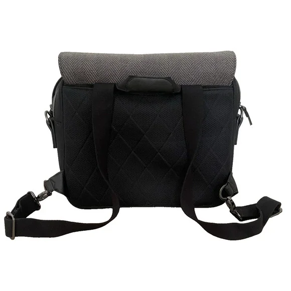 Nuna Verona Baby Diaper Bag Messenger Shoulder Strap Backpack Black Gray EUC - Picture 2 of 14